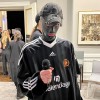 Balenciaga - Adidas Co-Branded Manchester United Black Striped Short Sleeve Soccer T-Shirt