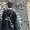 Balenciaga - Adidas Co-Branded Manchester United Black Striped Short Sleeve Soccer T-Shirt