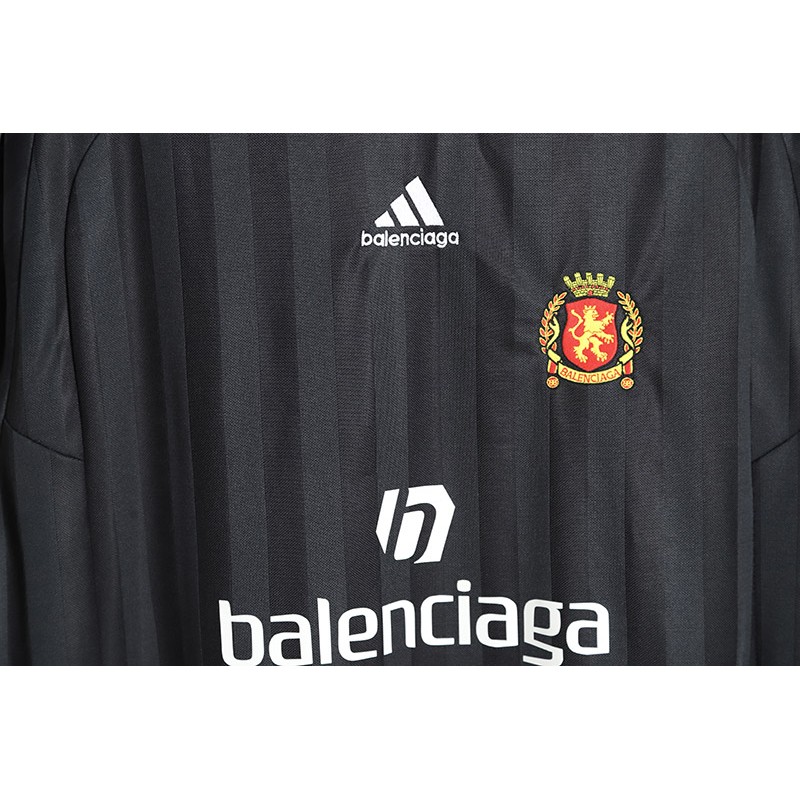 Balenciaga - Adidas Co-Branded Manchester United Black Striped Short Sleeve Soccer T-Shirt
