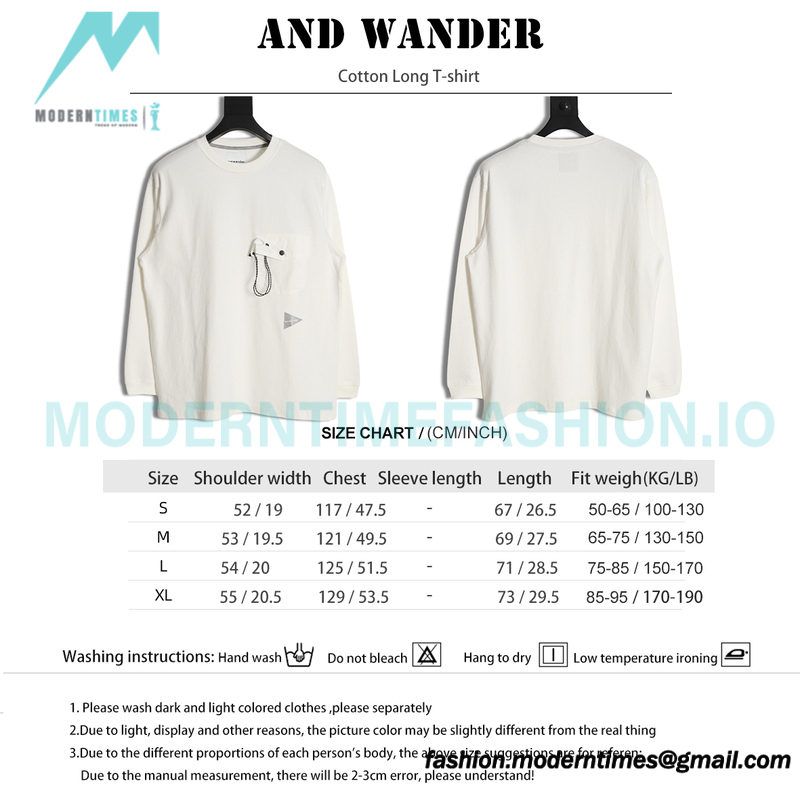 And wander - Cotton Long T-shirt