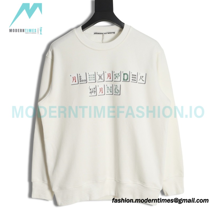 Alexander Wang - 23FW Mahjong Printed Round Neck Hoodie