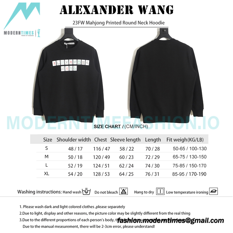 Alexander Wang - 23FW Mahjong Printed Round Neck Hoodie