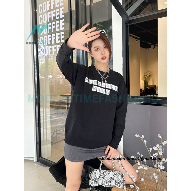 Alexander Wang - 23FW Mahjong Printed Round Neck Hoodie