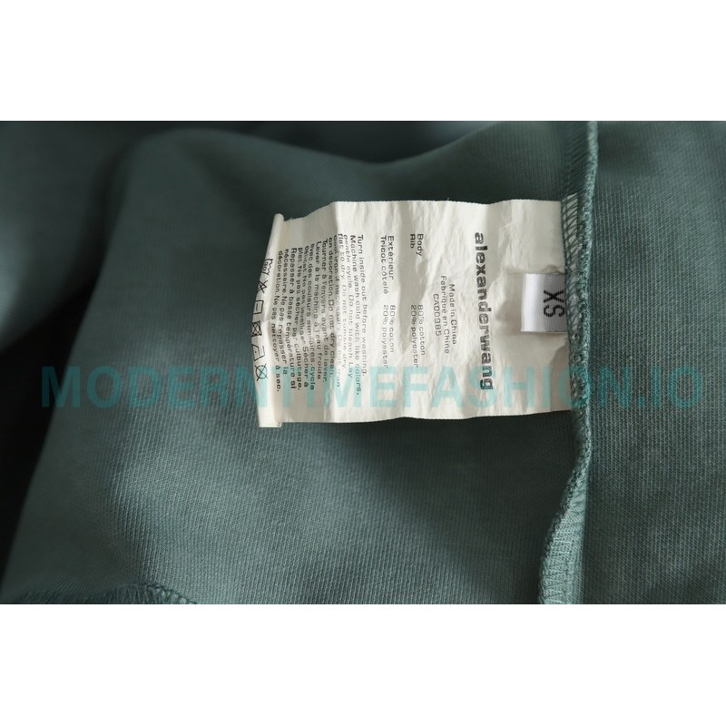 Alexander Wang - 23SS Foamed Three-dimensional Small Letter Print Half-zip Pullover Hoodie
