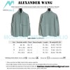 Alexander Wang - 23SS Foamed Three-dimensional Small Letter Print Half-zip Pullover Hoodie