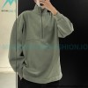 Alexander Wang - 23SS Foamed Three-dimensional Small Letter Print Half-zip Pullover Hoodie