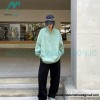 Alexander Wang - 23SS Foamed Three-dimensional Small Letter Print Half-zip Pullover Hoodie
