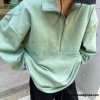 Alexander Wang - 23SS Foamed Three-dimensional Small Letter Print Half-zip Pullover Hoodie