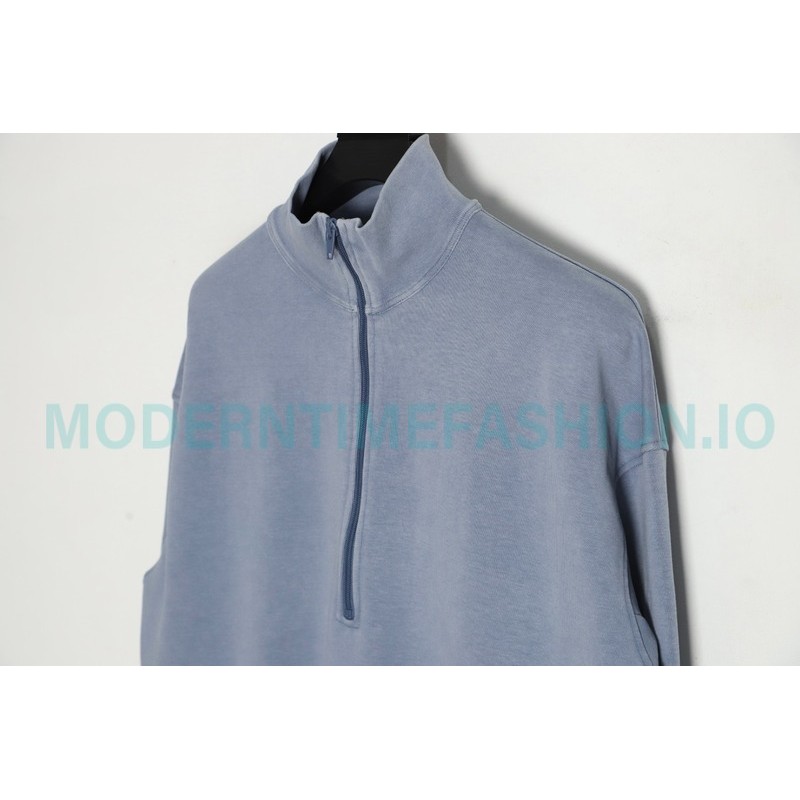 Alexander Wang - 23SS Foamed Three-dimensional Small Letter Print Half-zip Pullover Hoodie