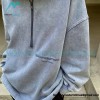 Alexander Wang - 23SS Foamed Three-dimensional Small Letter Print Half-zip Pullover Hoodie