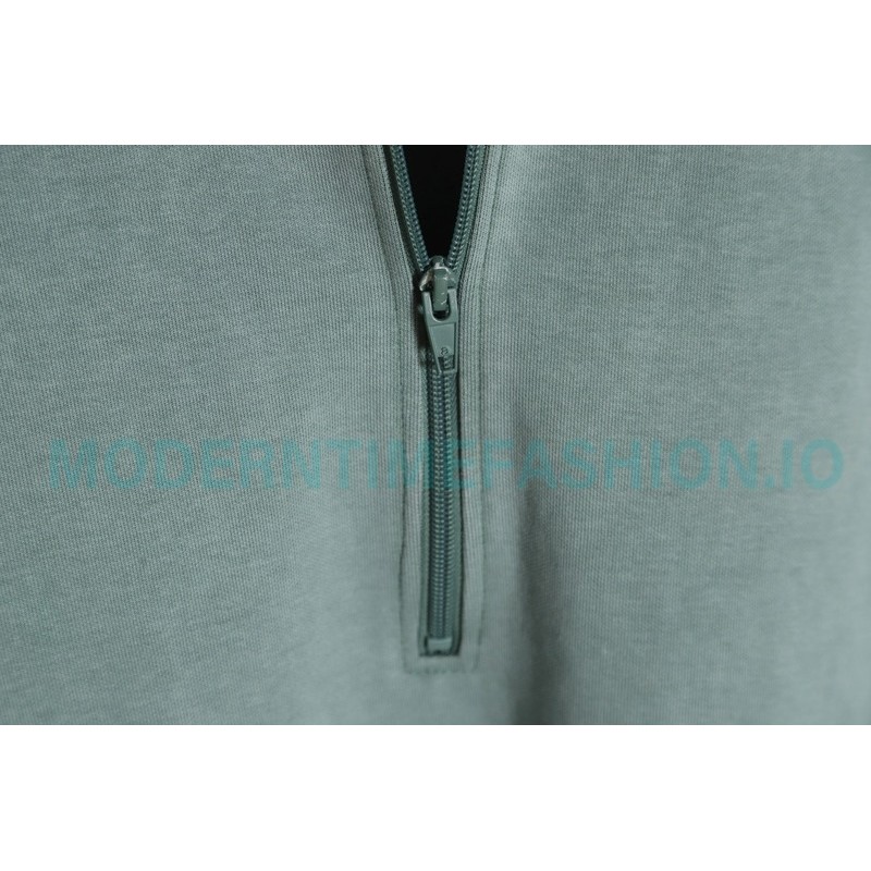 Alexander Wang - 23SS Foamed Three-dimensional Small Letter Print Half-zip Pullover Hoodie