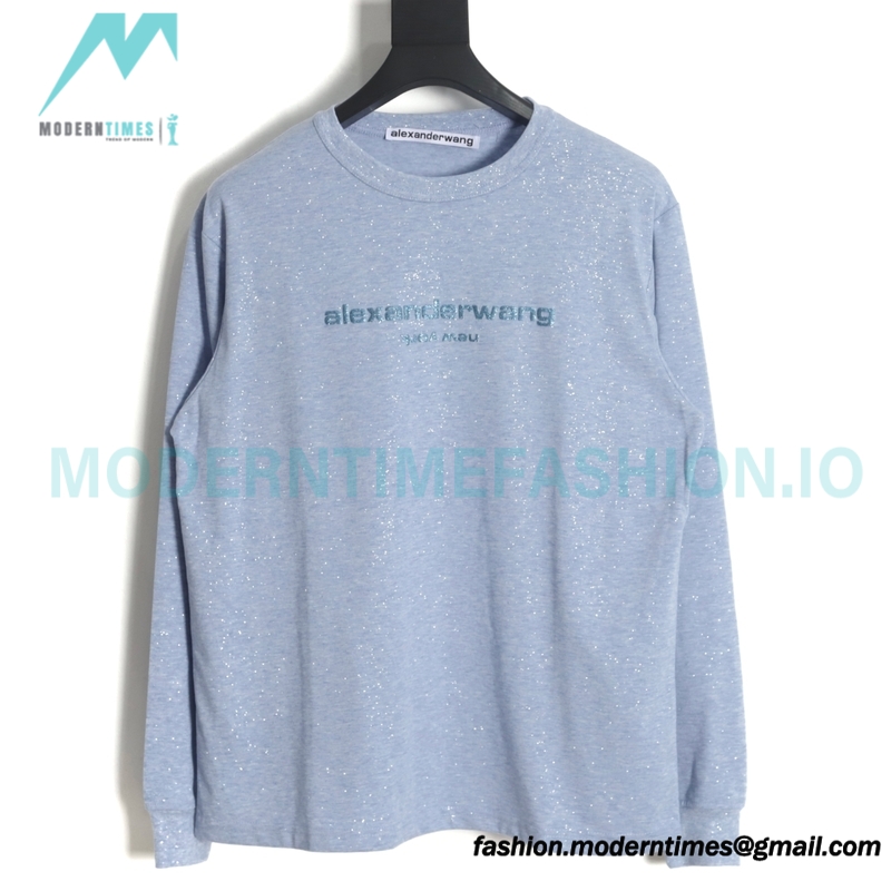 Alexander Wang - 23FW Glitter Long-sleeved T-shirt