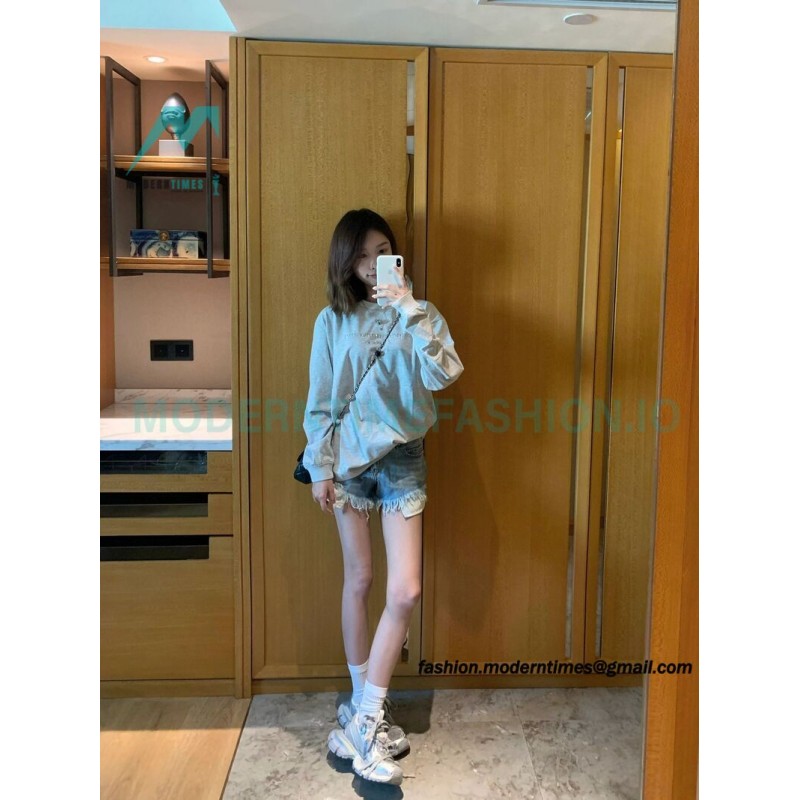 Alexander Wang - 23FW Glitter Long-sleeved T-shirt