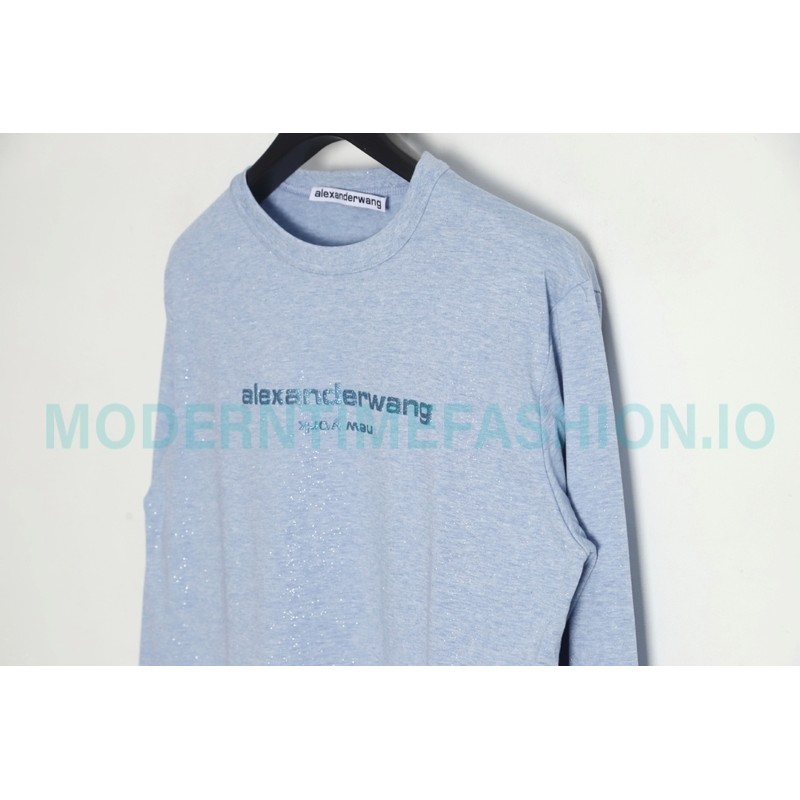 Alexander Wang - 23FW Glitter Long-sleeved T-shirt