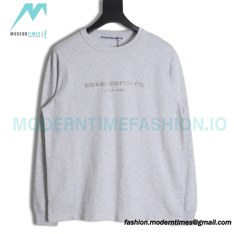 Alexander Wang - 23FW Glitter Long-sleeved T-shirt