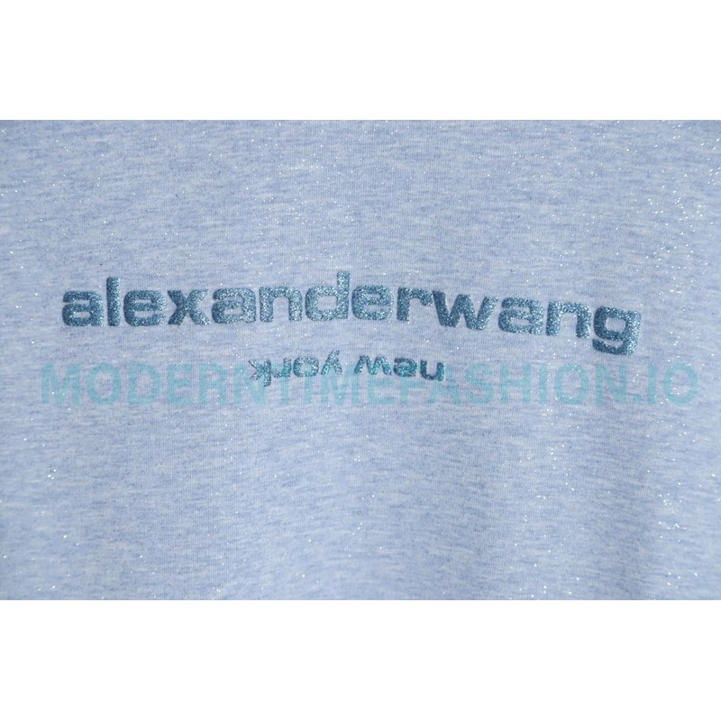 Alexander Wang - 23FW Glitter Long-sleeved T-shirt