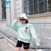 Ami - Love Embroidered Crew-neck Hoodie