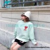 Ami - Love Embroidered Crew-neck Hoodie