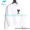Ami - Love Embroidered Crew-neck Hoodie