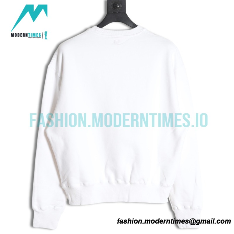 Ami - Love Embroidered Crew-neck Hoodie