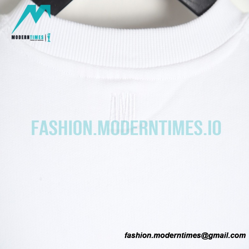 Ami - Love Embroidered Crew-neck Hoodie