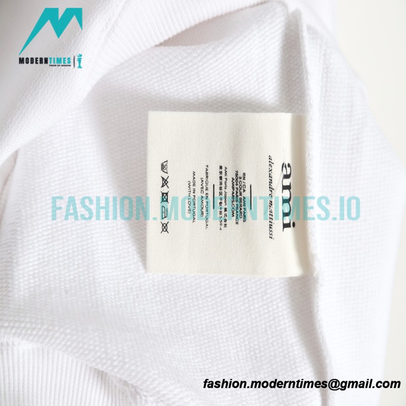 Ami - Love Embroidered Crew-neck Hoodie