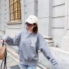 Ami - Love Embroidered Crew-neck Hoodie