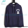 Ami - 23fw Patterned Love Embroidered Hoodie
