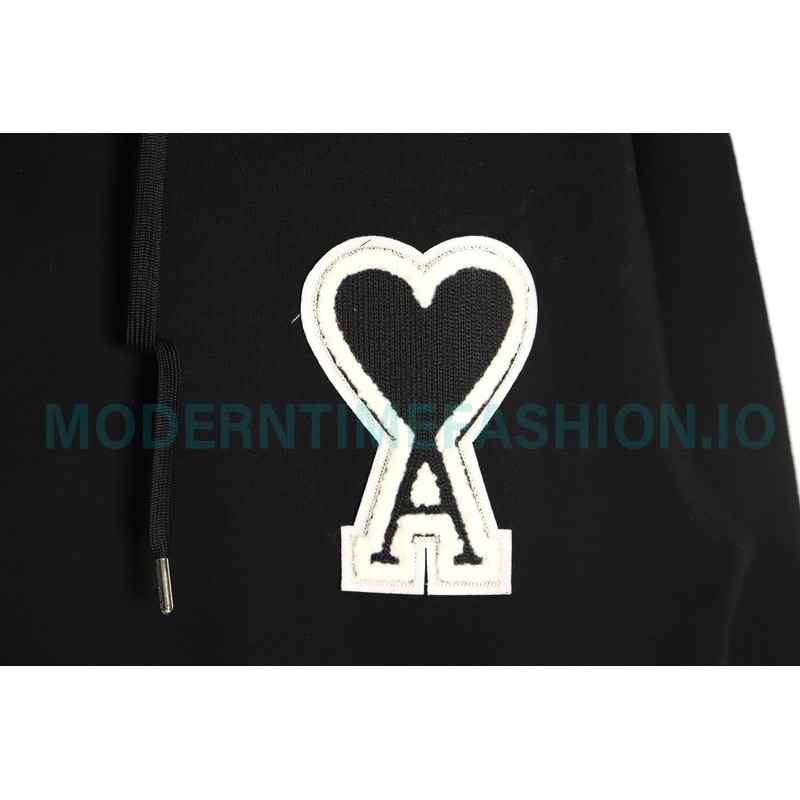 Ami - 23fw Patterned Love Embroidered Hoodie