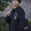 Ami - 23fw Patterned Love Embroidered Hoodie