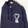 Ami - 23fw Patterned Love Embroidered Hoodie