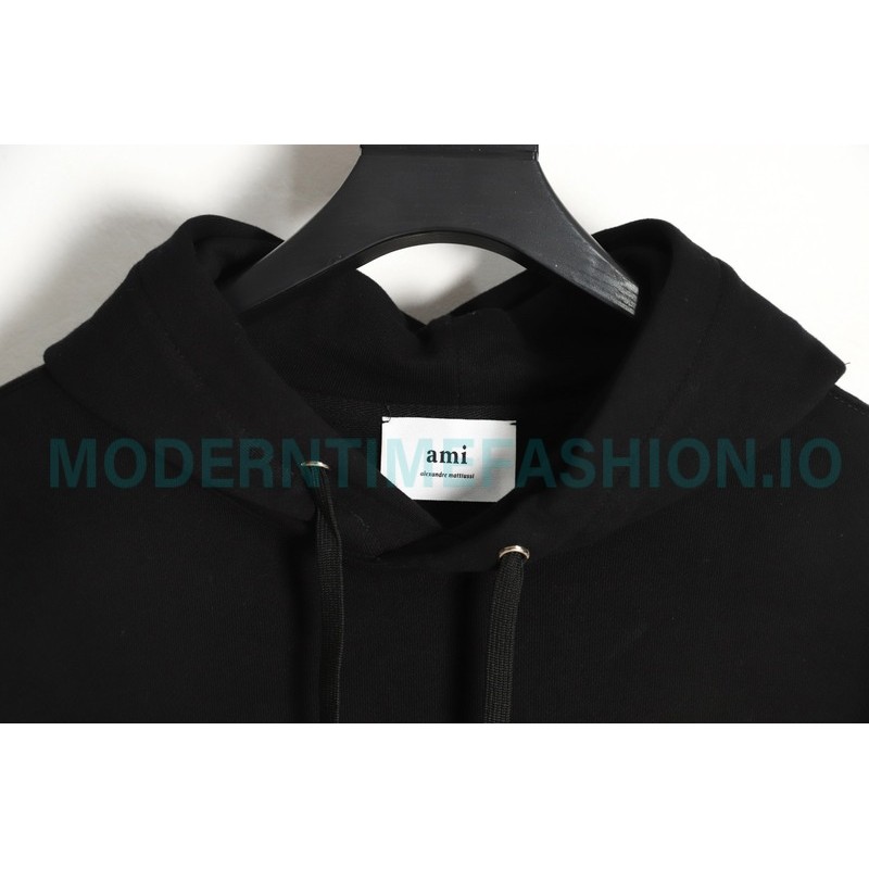 Ami - 23fw Patterned Love Embroidered Hoodie