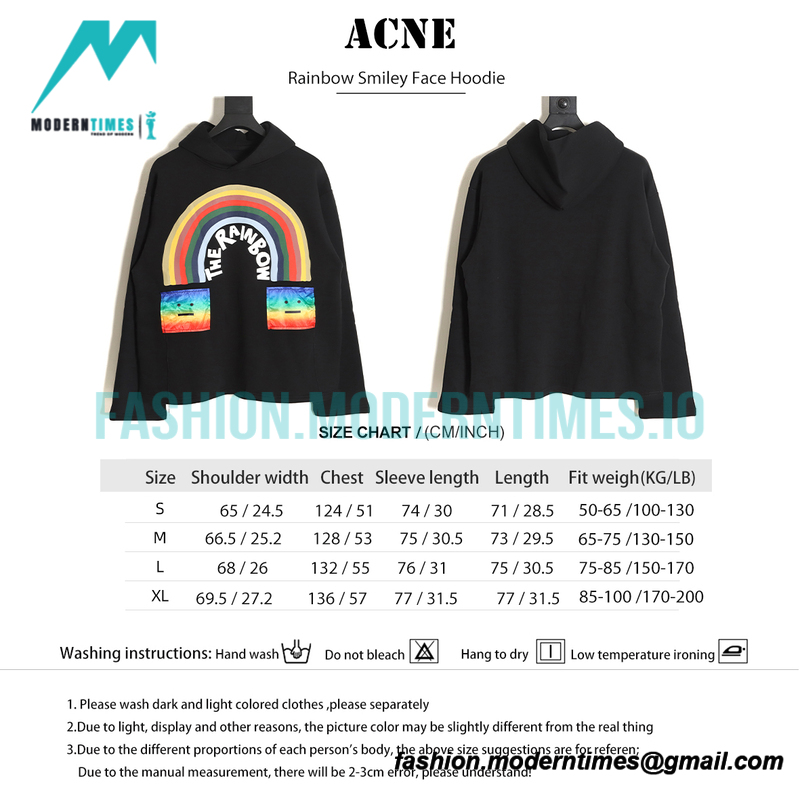 Acne Studios - Rainbow Smiley Face Hoodie
