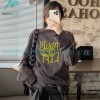 Acne Studios - 23FW Washed printed slogan letter long sleeve T-shirt