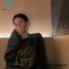 Acne Studios - 23FW Washed printed slogan letter long sleeve T-shirt