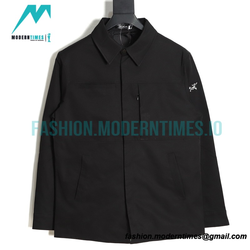 Arc Teryx - 22FW stitched teddy wool standing collar embroidered coat