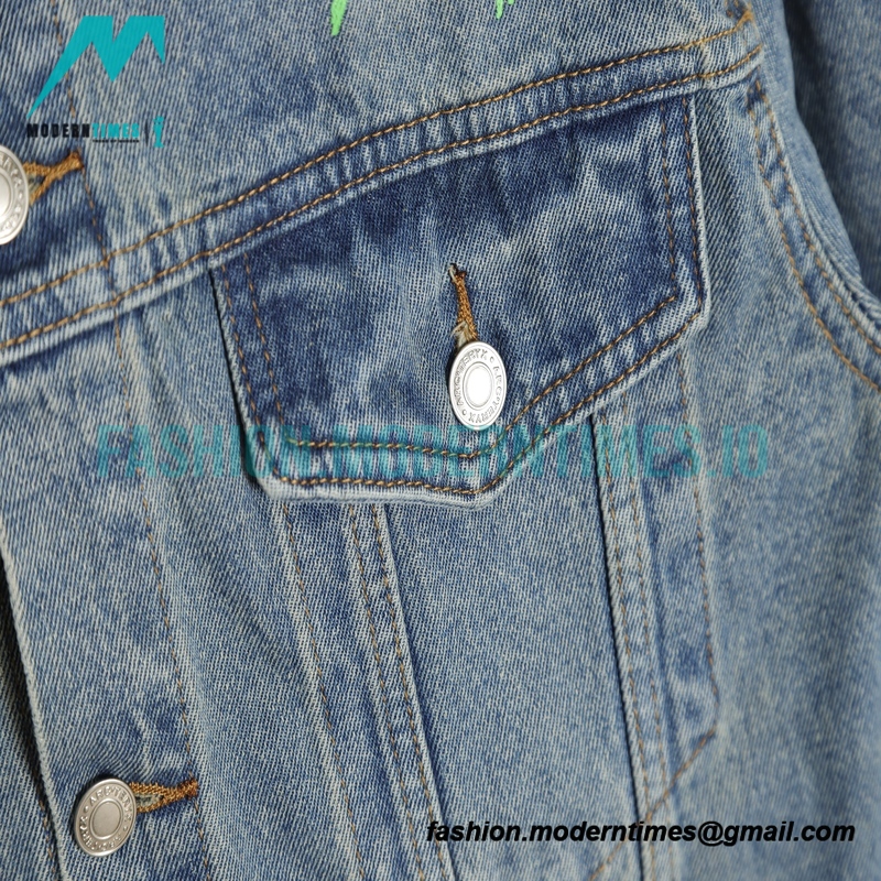 Arc Teryx - Denim Jacket With Fluorescent Letter Logo