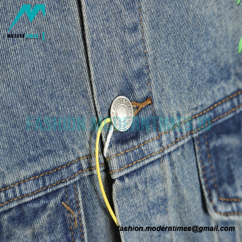 Arc Teryx - Denim Jacket With Fluorescent Letter Logo