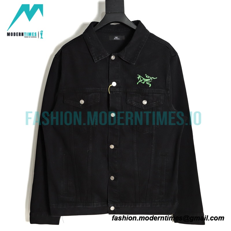 Arc Teryx - Denim Jacket With Fluorescent Letter Logo