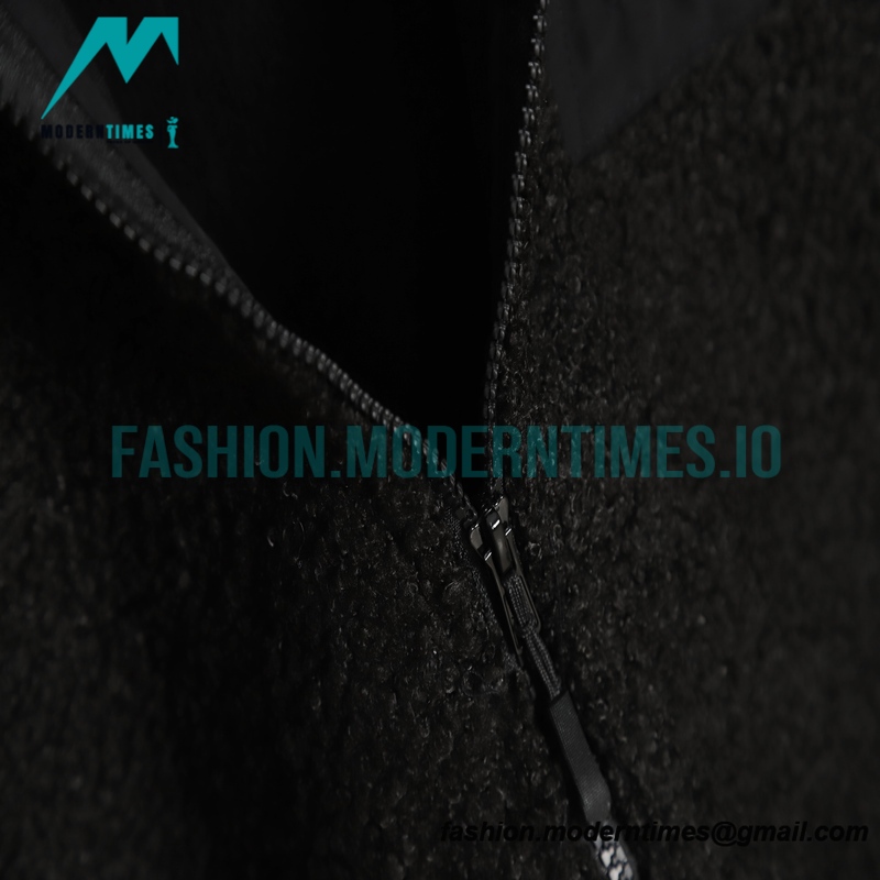 Arc Teryx - 22FW stitched teddy wool standing collar embroidered coat