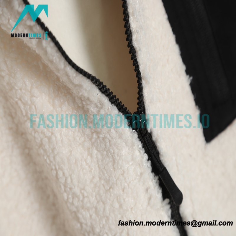 Arc Teryx - 22FW stitched teddy wool standing collar embroidered coat