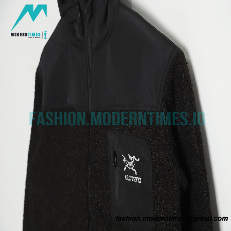 Arc Teryx - 22FW stitched teddy wool standing collar embroidered coat