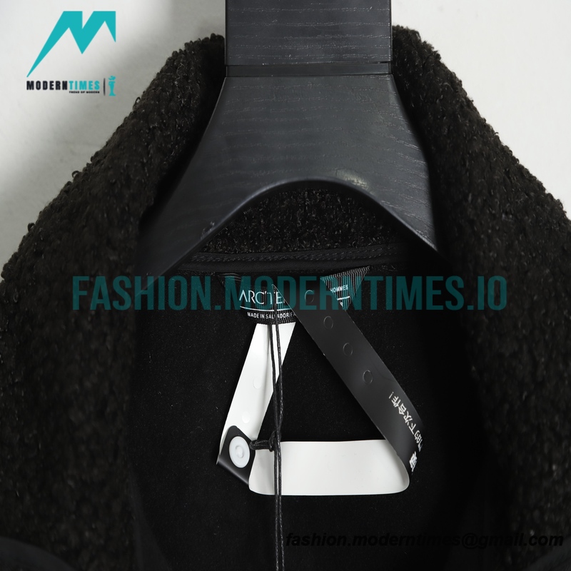 Arc Teryx - 22FW stitched teddy wool standing collar embroidered coat