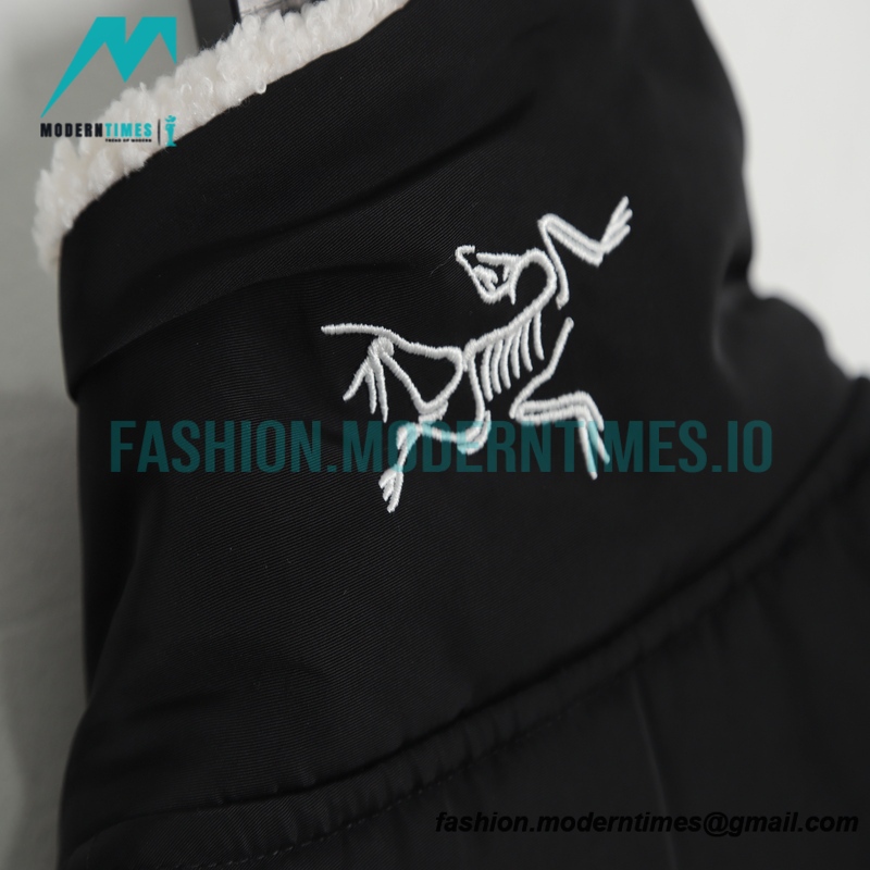 Arc Teryx - 22FW stitched teddy wool standing collar embroidered coat
