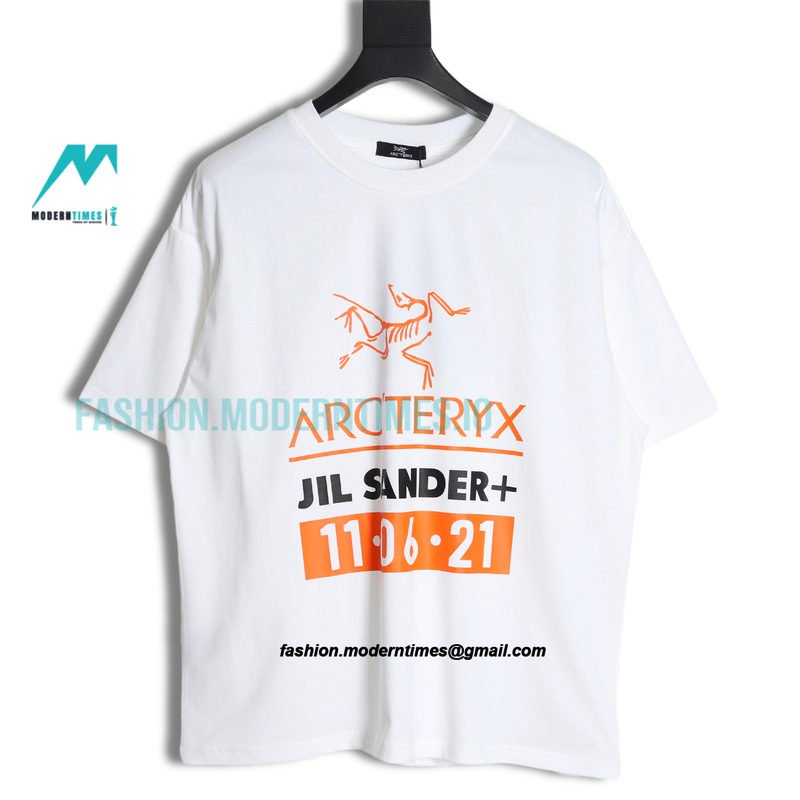 Arc Teryx - Jill Sander Co-branded Orange 110621 Printed Short Sleeves
