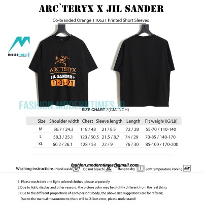 Arc Teryx - Jill Sander Co-branded Orange 110621 Printed Short Sleeves