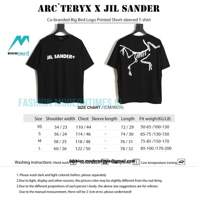Arc Teryx - Jill Sander Co-branded Big Bird Logo Printed Short-sleeved T-shirt
