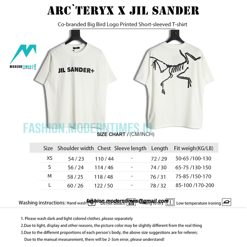 Arc Teryx - Jill Sander Co-branded Big Bird Logo Printed Short-sleeved T-shirt