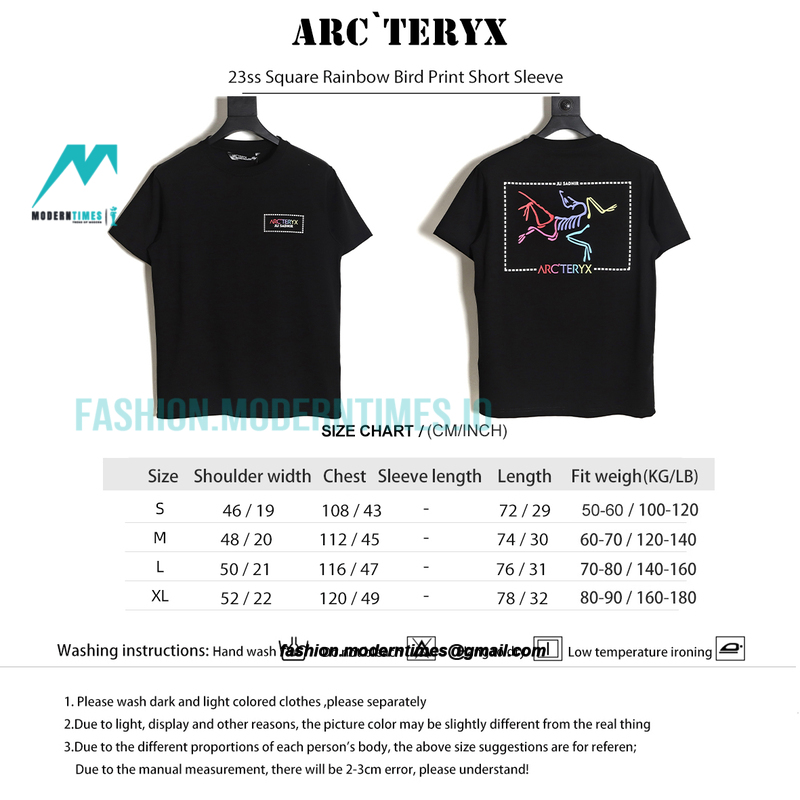 Arc Teryx - 23ss Square Rainbow Bird Print Short Sleeve