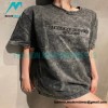  Alexander Wang - 23SS Washed 3D-letter Embossed Short-sleeved T-shirt